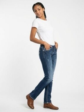 Miss Me - JD1102S Skinny Jeans - Dark Wash Contrast Stitch Denim - Size 25
